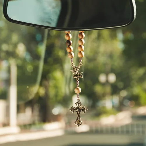 Miniatura 5 de Intercession Rosario del espejo retrovisor del coche (San Miguel)