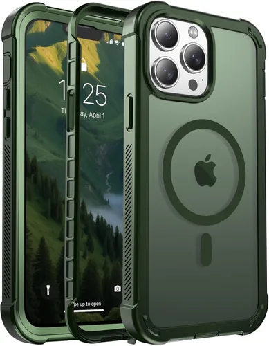 Miniatura 19 de jaroco - Funda magnética compatible con MagSafe para iPhone 11 de 6.1 pulgadas; protección de grado militar contra caídas, de doble capa