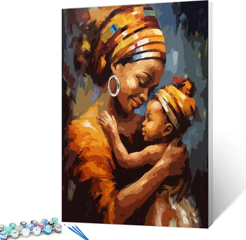 Miniatura 33 de Tucocoo Pintura por números para adultos, kits de pintura al óleo digital sobre lienzo con pinceles y pigmento acrílico, hermoso retrato de niña
