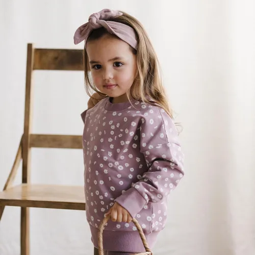 Miniatura 9 de Mandizy Conjunto de ropa de bebé niña otoño 3 6 9 12 18 24 meses sudadera de manga larga y pantalones con estampado floral y diadema