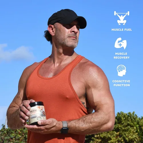 Miniatura 4 de Earth Fed Muscle Monohidrato de creatina en polvo, 10.58 oz, 60 porciones Creatina alemana Creapure para fuerza, potencia y crecimiento muscular
