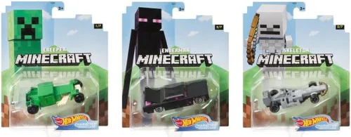 Miniatura 4 de Hot Wheels Juego completo de 7 personajes de videojuegos de Minecraft de 2020 1:64