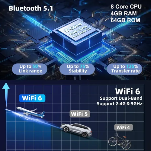Miniatura 3 de [8 Core 4G+64G] Qualcomm Radio de coche para Nissan Sentra 2013-2017 estéreo de coche con CarPlay Android Auto, Android 13 10 pulgadas pantalla