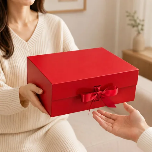 Miniatura 5 de Tekhoho Caja de regalo grande negra de 13.2 x 10.6 x 5 pulgadas, caja de regalo de alta calidad con tapa magnética y cinta para vacaciones, boda