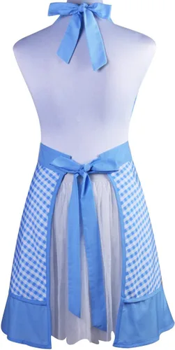Miniatura 2 de Love Potato Bonito delantal retro de diseño único para mujeres y niñas con bolsillo elegante para cocinar cocina, color azul