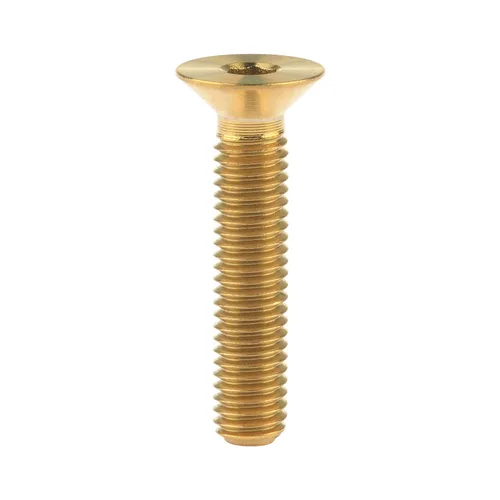 Miniatura 7 de Titanium Ti M5x10 12 15 20 0.984 in cabeza plana avellanada Tornillos hexagonales Tornillos de cabeza plana, paquete de 4 (M5x10mm, Negro)