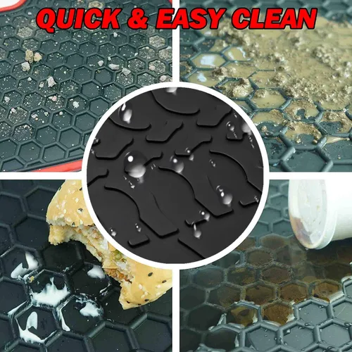 Miniatura 5 de Alfombrilla de suelo de coche para Jeep Cherokee 2014-2023 (No para Grand Cherokee) Forros de goma de ajuste personalizado para automóvil, Negro