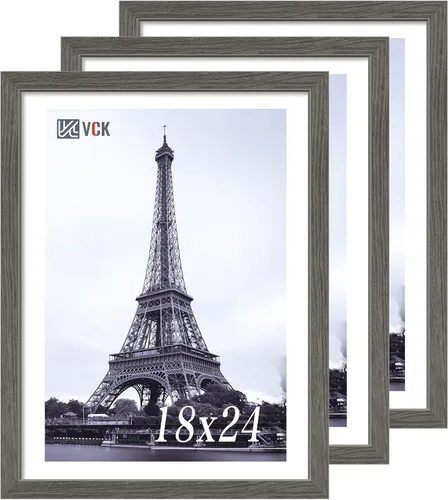 Miniatura 178 de VCK Marcos para póster de madera maciza de 22.375 x 34 pulgadas, marco de fotos A1 negro con montaje en pared, paquete de 3