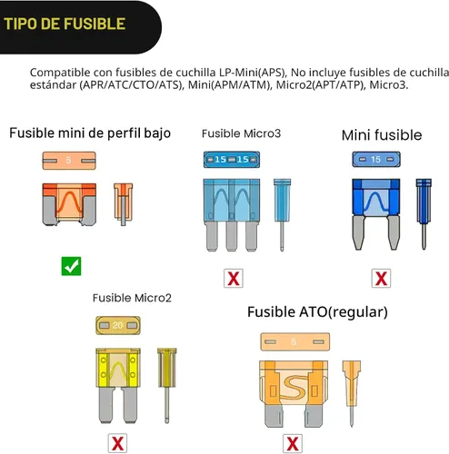 Miniatura 6 de Nilight - 50038R - Juego de 10 adaptadores de fusible de circuito adicional de 12 V para automóvil con 5 amperios de perfil bajo mini fusibles de 10
