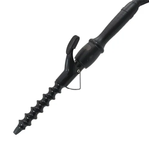 Miniatura 6 de Rizador de cerámica de 1.25 pulgadas para rizos y ondas hinchables, doble voltaje para viajes, barril largo para cabello corto y largo