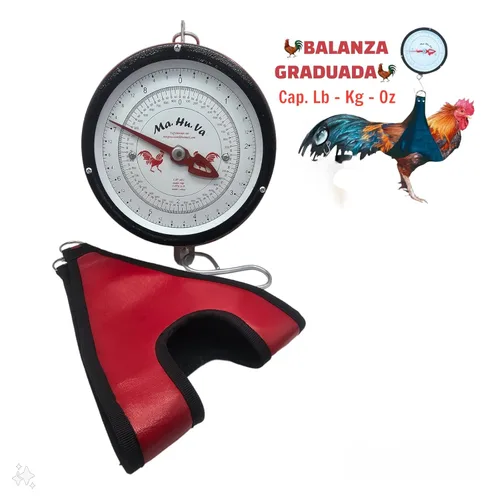 Miniatura 3 de Báscula colgante con bolsa de apoyo para pesar gallos - Báscula graduada para pesar gallos Bascula Graduada para pesar Aves