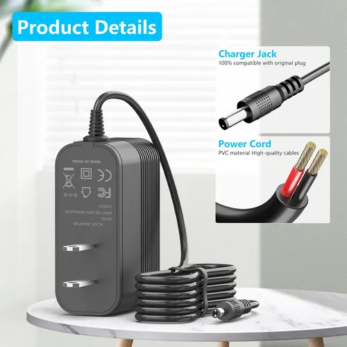 Miniatura 2 de Cargador de 36 V para batería de 29.6 V Reemplazo de aspiradora para MOHOMO Nova V5 y UNINELL UV5 29.6V Batería Aspiradora Adaptador Cargador