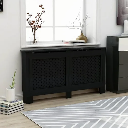 Miniatura 26 de 2 piezas de MDF para el hogar, calentador de sala de estar, soporte lateral para calefacción, cubierta de radiador, estante de gabinete de Blanco