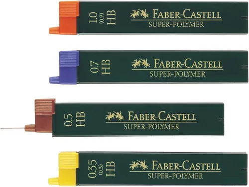 Miniatura 2 de Faber-Castell Varios superpolímeros Fineline Lead 0.7mmNegro, H, para arte, manualidades, dibujo, bocetos, hogar, escuela, universidad, coloración