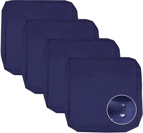 Miniatura 25 de Sqodok - Fundas para cojines de patio de 18 x 18, fundas impermeables para cojines de exterior de repuesto, 2 unidades, fundas para asientos