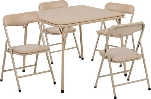 Miniatura 28 de Flash Furniture Mindy Kids - Juego de mesa y sillas cuadradas plegables de 5 piezas para guardería y aulas, juego de mesa de actividades y sillas
