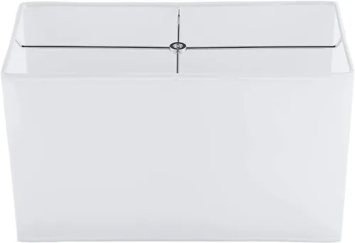 Miniatura 2 de Pantalla de lámpara rectangular (premontada) cuero sintético marrón de imitación grande 17 pulgadas de ancho x 8 pulgadas de profundidad x 10