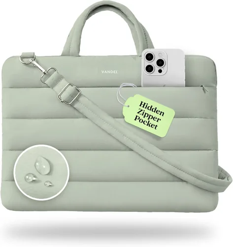 Miniatura 12 de Vandel Funda de transporte para laptop de 13 a 14 pulgadas con correa, bolsa de hombro con asa, bolsa de computadora portátil de 14 pulgadas
