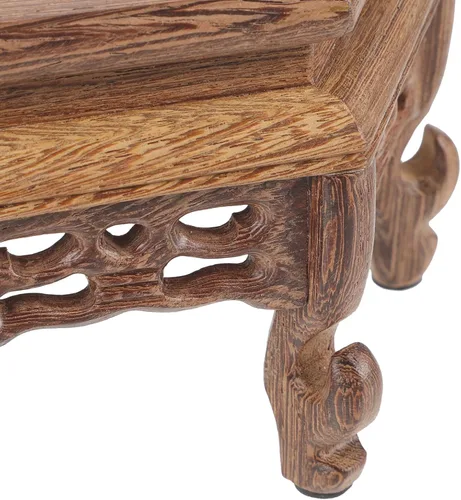 Miniatura 4 de Didiseaon Taburete de madera para plantas, soporte de exhibición chino, soporte retro para maceta, estante decorativo para jardinera, estante