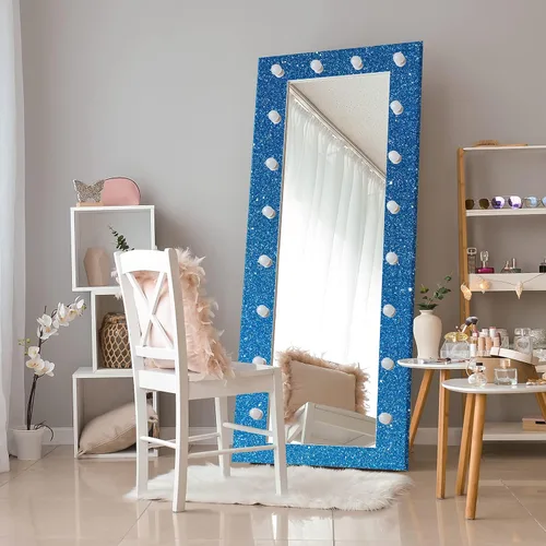 Miniatura 3 de CRE8TIVE Borde de Papel Tapiz Azul con Purpurina de Tela Papel Tapiz con Purpurina Pegar y Despegar Removible Autoadhesivo Borde de Papel Tapiz Azul