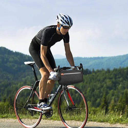 Miniatura 8 de Bolsa de Manillar de Bicicleta Profesional Impermeable Bolsa Frontal de Barra Transversal de Bicicleta Cesta de Bicicleta Bolsas de Marco