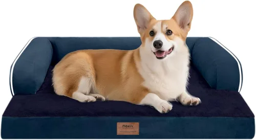 Miniatura 31 de Cama ortopédica impermeable para perros pequeños, cama para perros de tamaño mediano, cómoda cama para mascotas y gatos con lados, funda extraíble