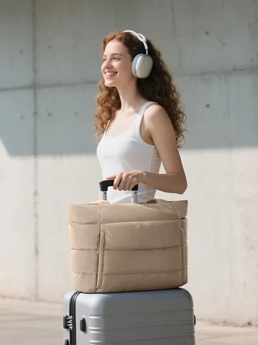 Miniatura 2 de Bolsa Tote Acolchada para Mujeres, Bolsa de Mano de Trabajo Ligera y Esponjosa para Maestras y Enfermeras, Bolsa de Hombro Acolchada para Escuela