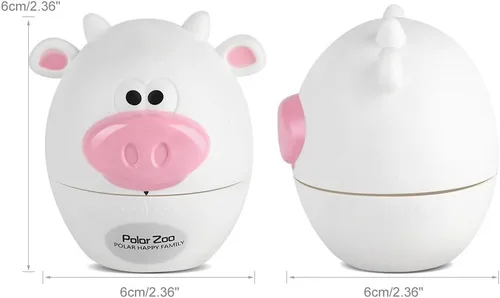 Miniatura 2 de Temporizador mecánico de cocina con formas de animales lindos mecánicos, suministros de cocina de 55 minutos, temporizador de dibujos animados