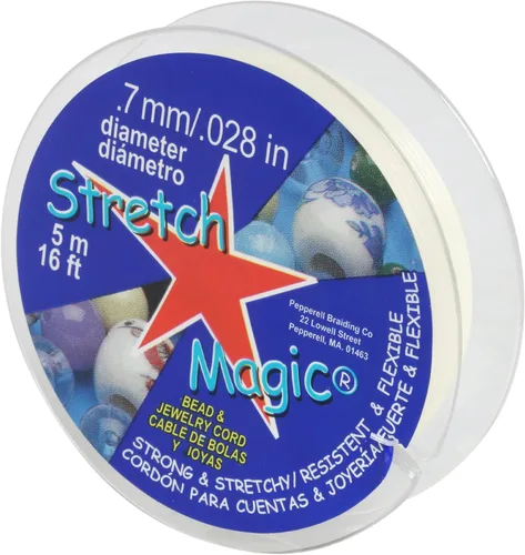 Miniatura 7 de Cordón elástico para cuentas Stretch Magic – Color negro, 0.6mm de diámetro, 100 metros (328 pies) - Fácil de anudar, cuerda fuerte y elástica
