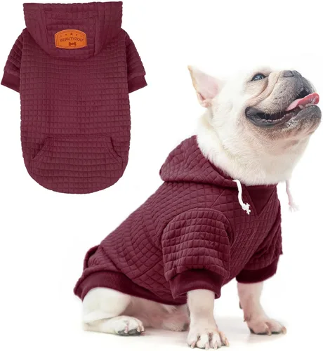 Miniatura 41 de BEAUTYZOO Sudadera con capucha para perro pequeño con bolsillos, ropa para perros pequeños y medianos, niño y niña, abrigos de algodón laminado tipo