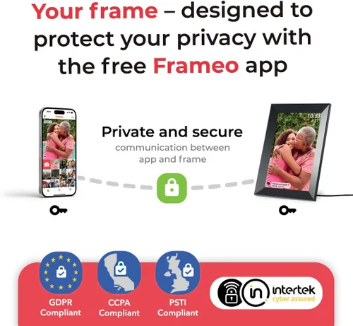 Miniatura 9 de Portarretratos digital WiFi con Frameo, 10.1 pulgadas, 1280 x 800 IPS, 32 GB, rotación automática, comparte video e imagen, regalo de cumpleaños