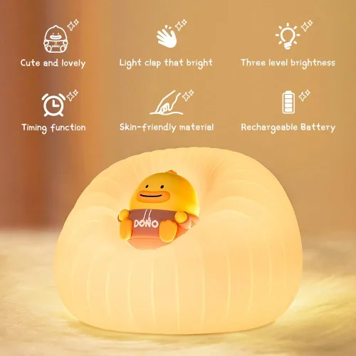 Miniatura 4 de Luces nocturnas para niños, lámpara táctil recargable de 3 brillos para cuarto de bebé 3 brillo ajustable, apagado automático, control táctil