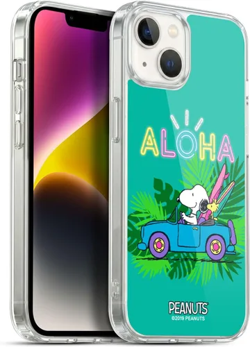 Miniatura 136 de Head Case Designs Peanuts Tropical Surf Snoopy Aloha Disco Gel Funda con licencia oficial [protección de grado militar] compatible con Apple iPhone