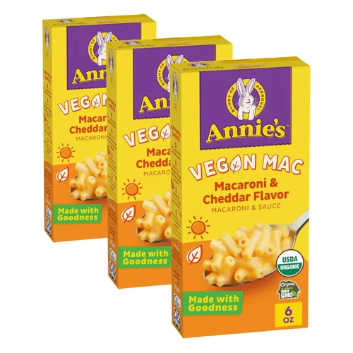 Miniatura 9 de Annie's Pasta y Salsa Vegana con Sabor a Macarrones y Queso, Orgánica, a Base de Plantas, Para Cena o Snacks, 6 onzas