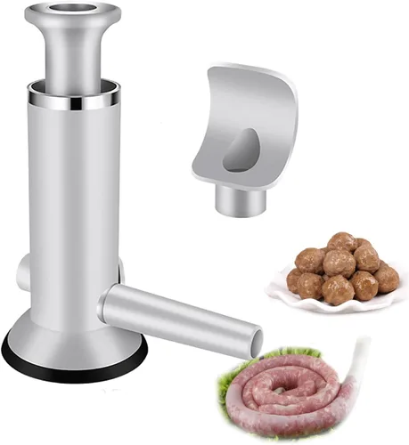 Máquina de llenado manual de salchichas de acero inoxidable de doble uso casero embutidor de salchichas Fabricante de albóndigas Herramientas