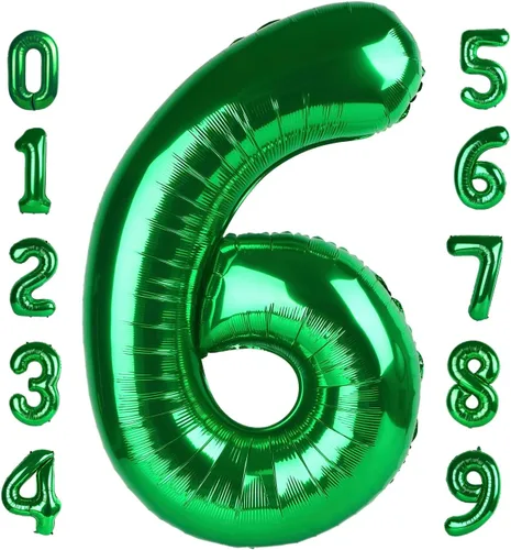 Miniatura 199 de Globos de números de 5 globos de 40 pulgadas, decoraciones de cumpleaños azules para niños y niñas, globos de números azul marino grandes