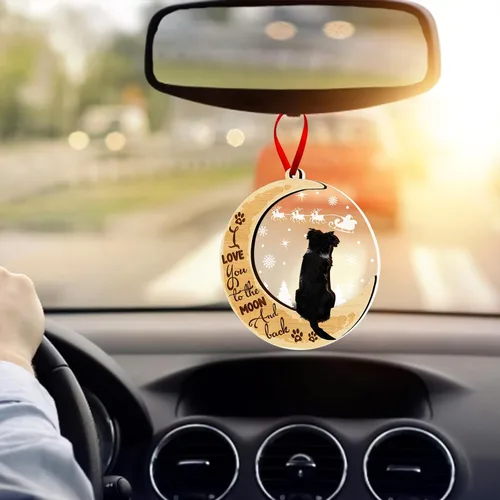 Miniatura 6 de Adornos de Perro Pastor Australiano para Árbol de Navidad, Adorno de Madera y Acrílico de 2 Capas de Pastor Australiano, Decoración Navideña 2025