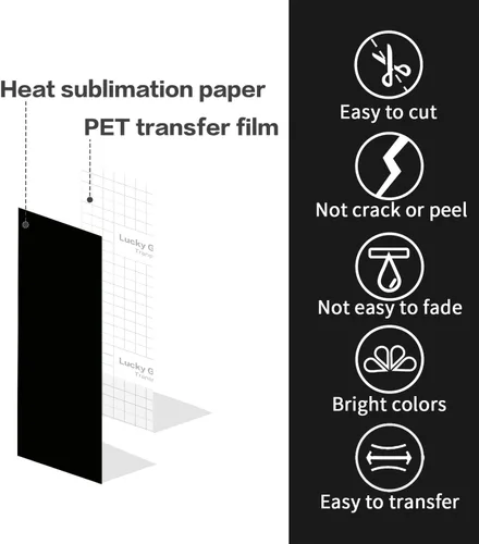 Miniatura 4 de Hojas de tinta de transferencia infusible negras, 10 piezas de 4.5 x 12 pulgadas, papel de sublimación preimpreso de color liso para bricolaje taza