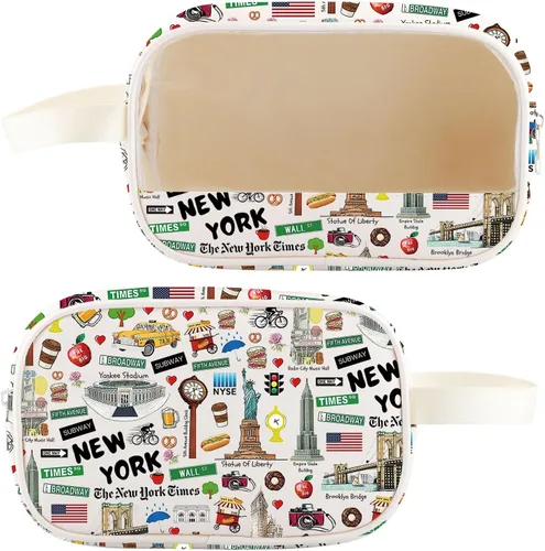 Miniatura 9 de WZMPA Bolsa de cosméticos de Nueva York New YorkSouvenir regalo de vacaciones maquillaje bolsa con cremallera Mercancía de la ciudad (Nueva York)