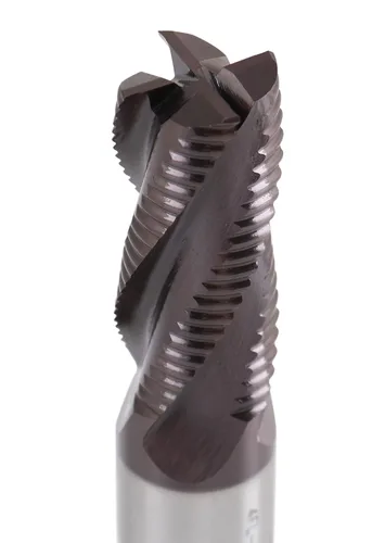 Miniatura 5 de Accusize Industrial Tools Fresa de Extremo de Desbaste M42 8% Cobalto TiAlN Diente Estándar, 3/4'' por 3/4'' por 1-5/8'' Longitud Flt, 1102-0034