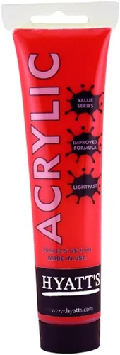 Miniatura 119 de Hyatt's Alizarine - Pintura acrílica carmesí Tubo de pintura acrílica de 2.5 fl oz de grado artístico Secado rápido y pintura no tóxica
