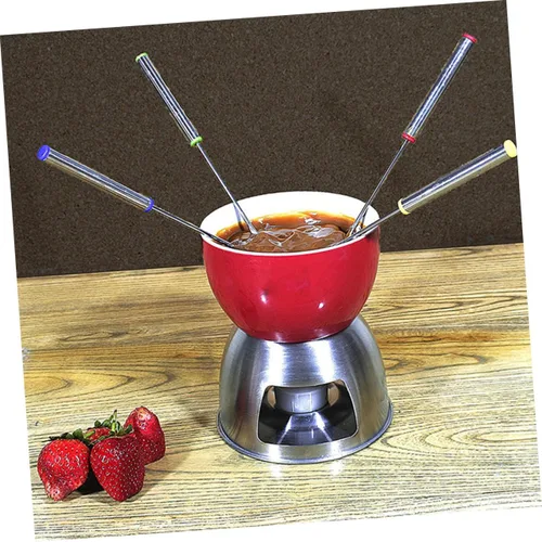 Miniatura 6 de STOBAZA 6 tenedores de fondue de acero inoxidable de 9.4 pulgadas, palitos de fondue de queso, utensilios de cocina, tenedores de alimentos con asas