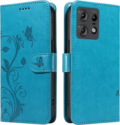 Miniatura 138 de Funda para Motorola Moto E22/E22i, piel sintética, con tarjetero y correa para la muñeca, a prueba de golpes, funda magnética para Motorola Moto Rojo