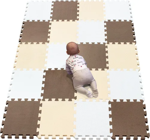 Miniatura 38 de YIMINYUER Alfombra de juego para bebé, 20 piezas de rompecabezas de espuma EVA suave para ejercicio y yoga, alfombrilla no tóxica portátil para sala