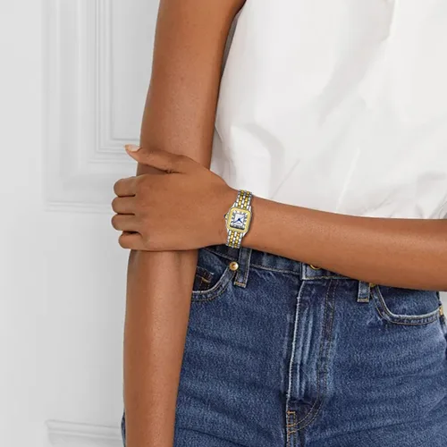 Miniatura 6 de CHEETAH Relojes de oro para mujer con pulsera vintage pequeña, esfera romana rectangular