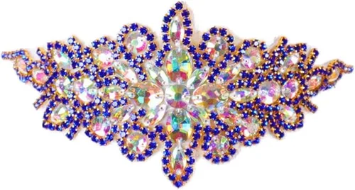Miniatura 15 de Apliques de cuentas de perlas de diamantes de imitación rojos apliques de novia accesorios de cristal de ajuste de diamantes de imitación