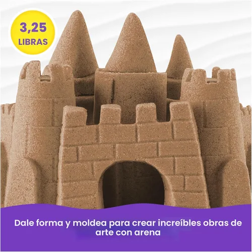 Miniatura 3 de Kinetic Sand, Arena de juego de playa de 3.25 libras, exclusiva de Amazon, bolsa resellable (el embalaje puede variar), juguetes sensoriales, Marrón