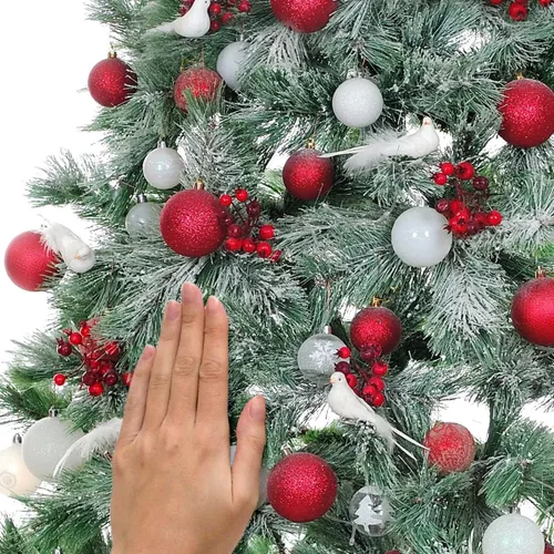 Miniatura 7 de RoomMates RMK4838GM - Calcomanías de pared gigantes para árbol de Navidad con tira de luces