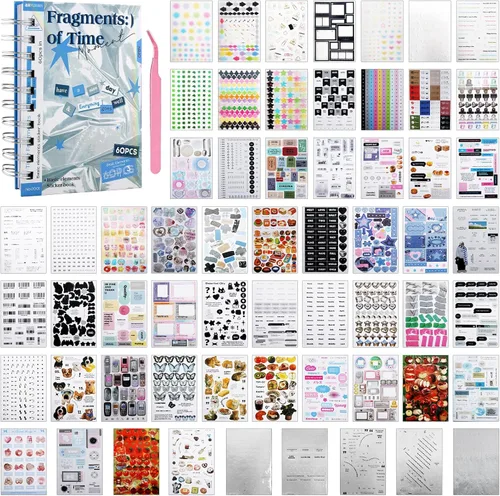 Calcomanías coreanas para tarjetas fotográficas kpop, 3500 para decoración de libros, estéticas, purpurina, mariposa, amor, cinta, flor, alfabeto,