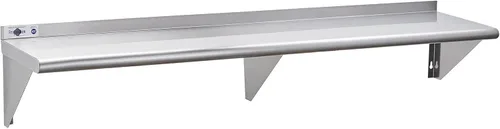 Miniatura 14 de Profeeshaw NSF - Estantería de acero inoxidable de 12 x 72 pulgadas, estantes comerciales de 345 libras, estantería de metal montada en la pared